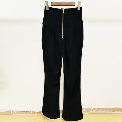POWQUE ELITE High Waist Slim Fit Trousers for Women - POWQUE URBAN STYLE