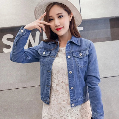 POWQUE Khaki Denim Jacket Women Stylish Urban Wear - POWQUE URBAN STYLE