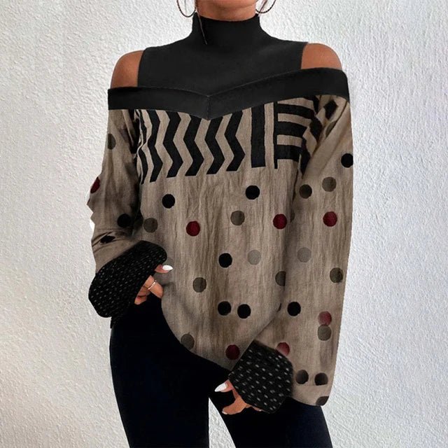 POWQUE Urban Chic Women's Lantern Sleeve Blouse - POWQUE URBAN STYLE