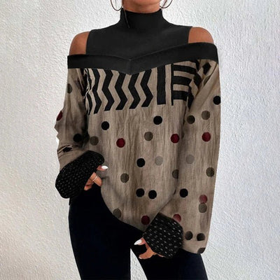 POWQUE Urban Chic Women's Lantern Sleeve Blouse - POWQUE URBAN STYLE