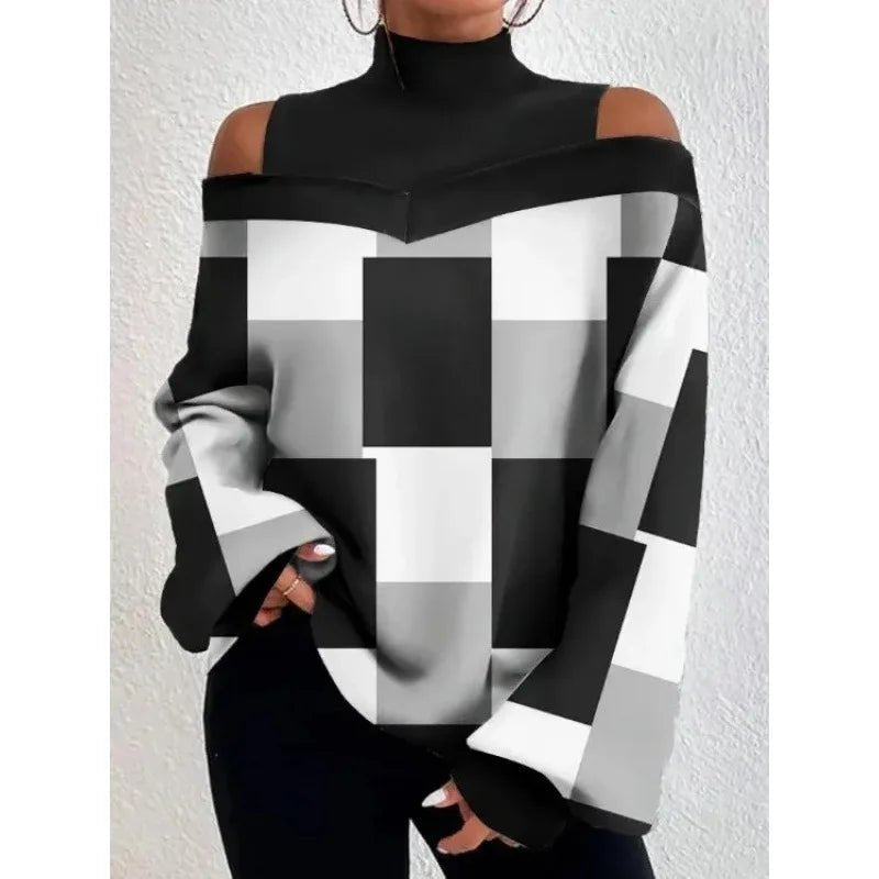 POWQUE Urban Chic Women's Lantern Sleeve Blouse - POWQUE URBAN STYLE