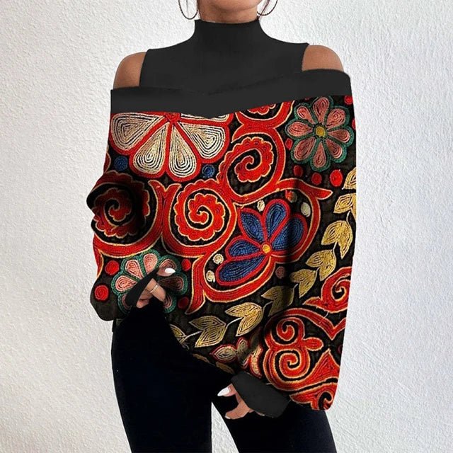 POWQUE Urban Chic Women's Lantern Sleeve Blouse - POWQUE URBAN STYLE