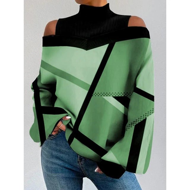 POWQUE Urban Chic Women's Lantern Sleeve Blouse - POWQUE URBAN STYLE