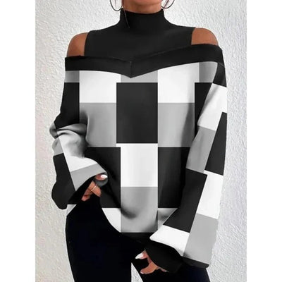 POWQUE Urban Chic Women's Lantern Sleeve Blouse - POWQUE URBAN STYLE