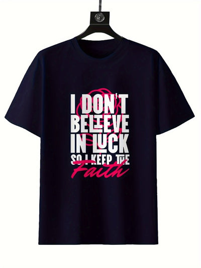 POWQUE Urban Custom Retro Print Tee with Bold Typography - POWQUE URBAN STYLE