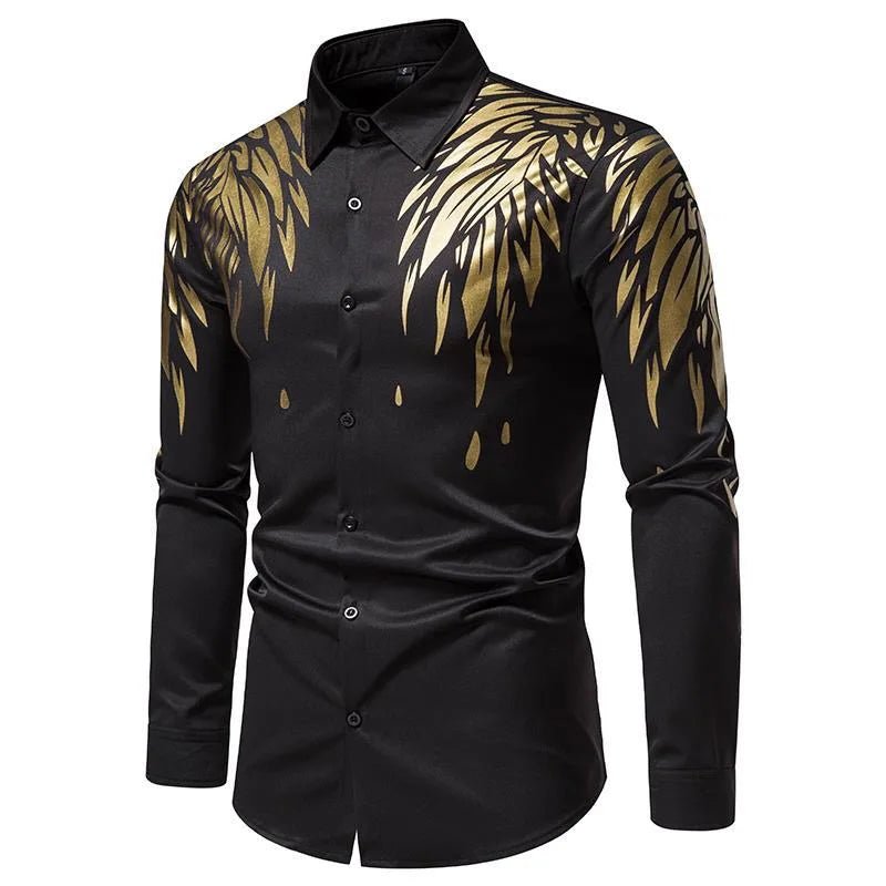 POWQUE Urban Dragon Embroidered Long Sleeve Shirt - POWQUE URBAN STYLE
