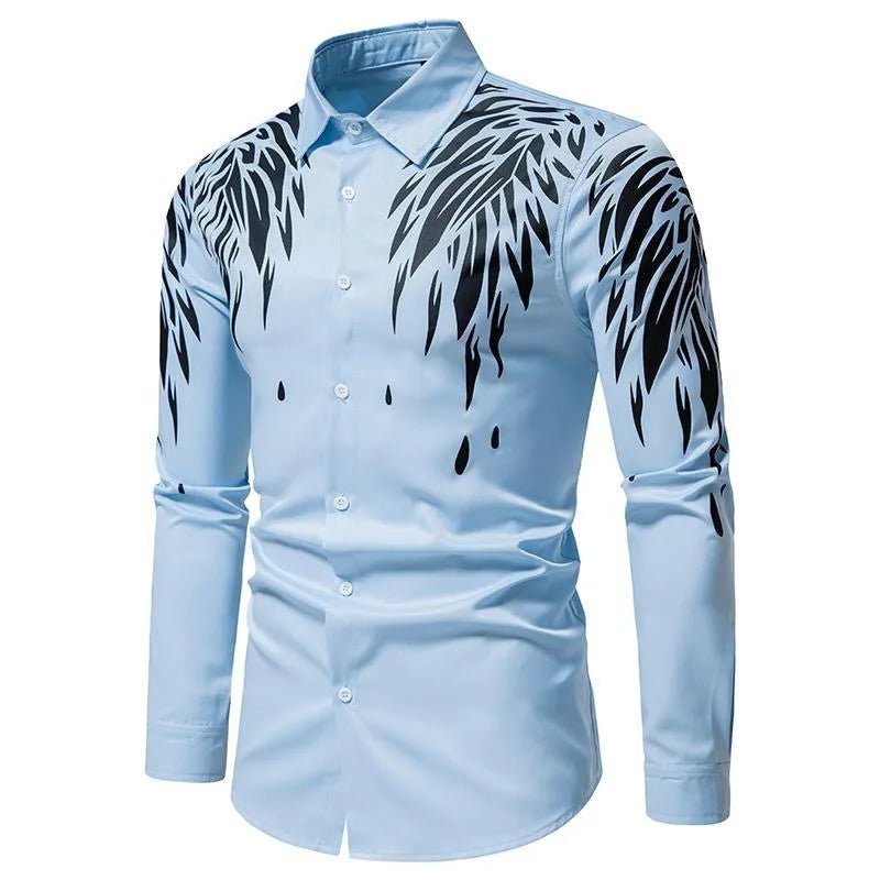 POWQUE Urban Dragon Embroidered Long Sleeve Shirt - POWQUE URBAN STYLE