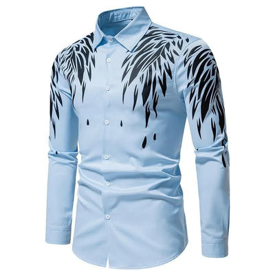 POWQUE Urban Dragon Embroidered Long Sleeve Shirt - POWQUE URBAN STYLE
