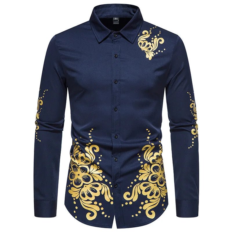 POWQUE Urban Dragon Embroidered Long Sleeve Shirt - POWQUE URBAN STYLE