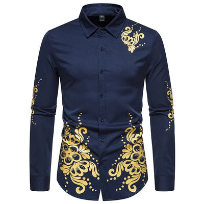 POWQUE Urban Dragon Embroidered Long Sleeve Shirt - POWQUE URBAN STYLE