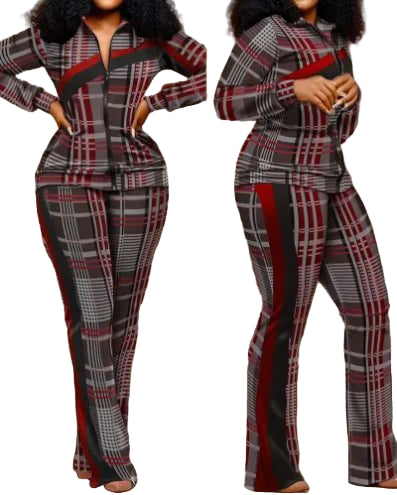 POWQUE Urban Geometric Two - Piece Set for Women - POWQUE URBAN STYLE