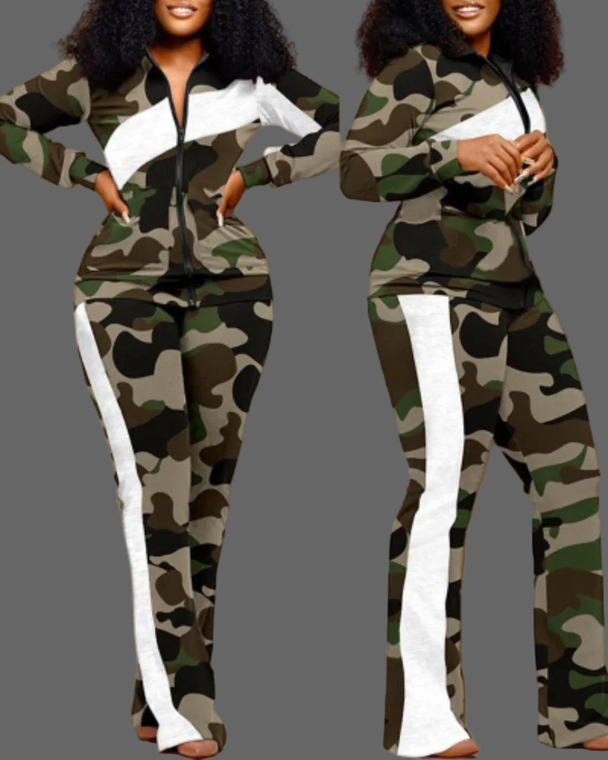 POWQUE Urban Geometric Two - Piece Set for Women - POWQUE URBAN STYLE