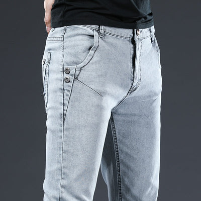POWQUE Urban Korean Slim Fit Jeans for Men - POWQUE URBAN STYLE