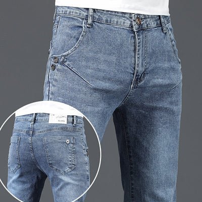 POWQUE Urban Korean Slim Fit Jeans for Men - POWQUE URBAN STYLE