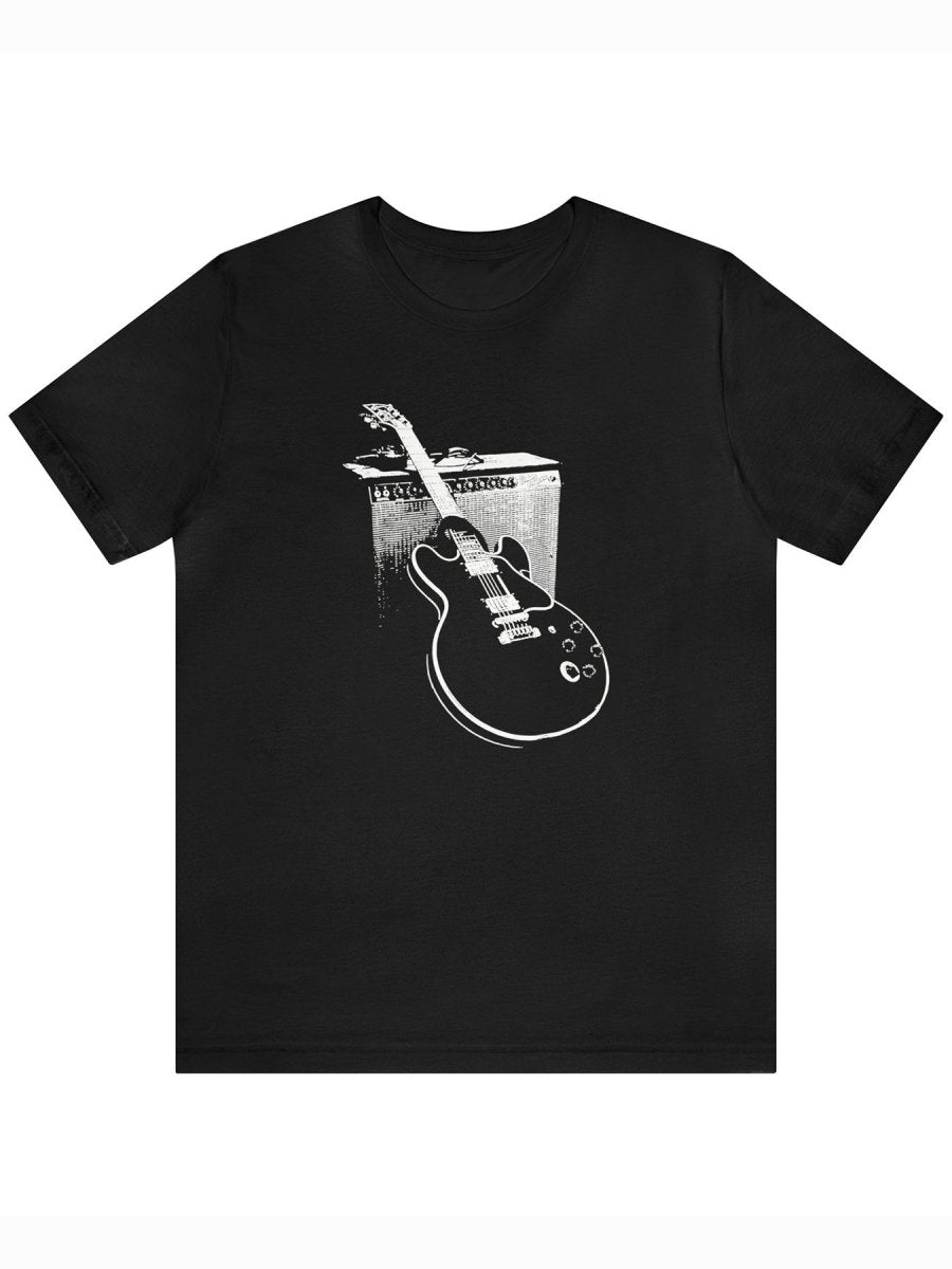 POWQUE  URBAN Men's Guitar Print T-Shirt - Urban Streetwear - POWQUE URBAN STYLE