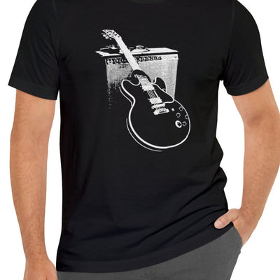 POWQUE URBAN Men's Guitar Print T-Shirt - Urban Streetwear - POWQUE URBAN STYLE