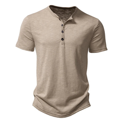 POWQUE Urban Men's Hip Hop T-Shirt Cotton Henley - POWQUE URBAN STYLE