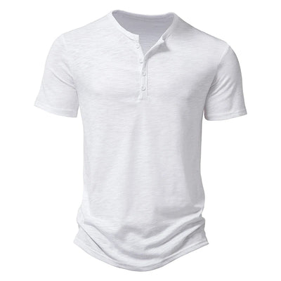 POWQUE Urban Men's Hip Hop T-Shirt Cotton Henley - POWQUE URBAN STYLE