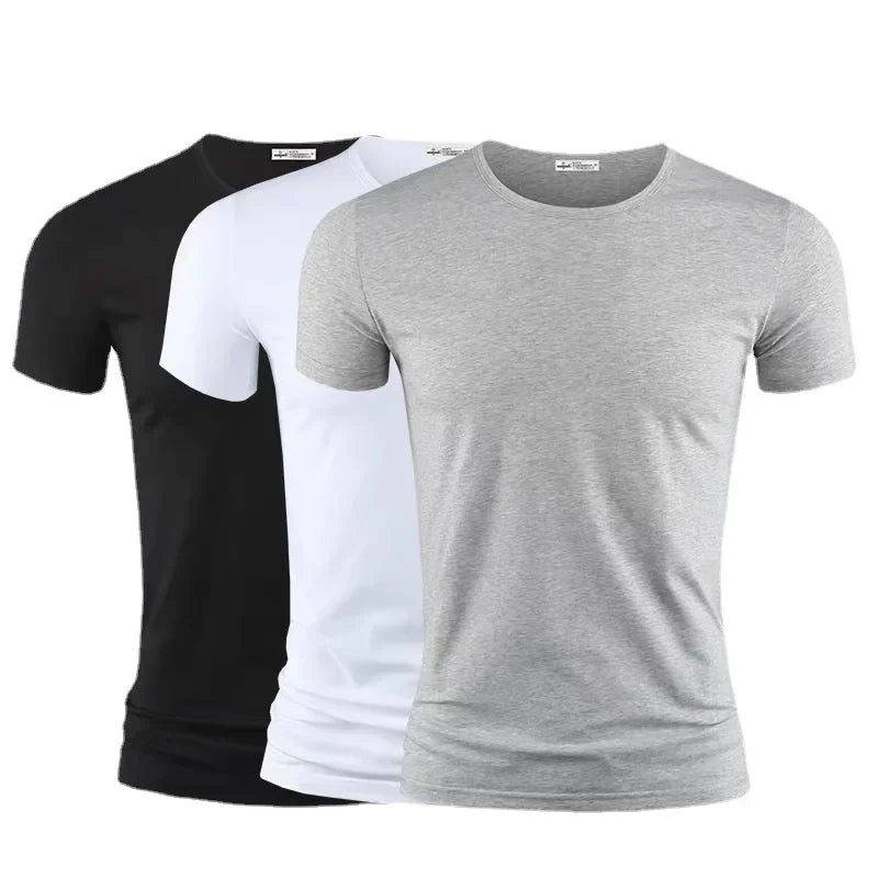 POWQUE Urban Men's Summer Casual T-Shirt - Black - POWQUE URBAN STYLE