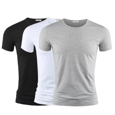 POWQUE Urban Men's Summer Casual T-Shirt - Black - POWQUE URBAN STYLE