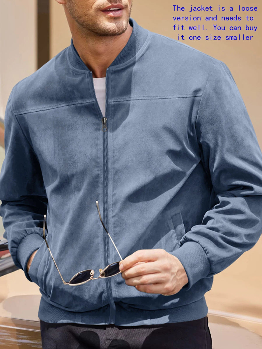 POWQUE Urban Men's Velvet Bomber Jacket – Soft & Stylish - POWQUE URBAN STYLE