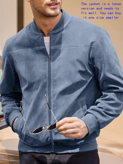 POWQUE Urban Men's Velvet Bomber Jacket – Soft & Stylish - POWQUE URBAN STYLE