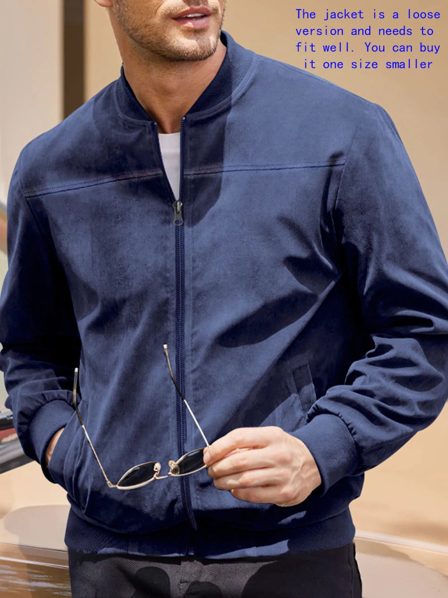 POWQUE Urban Men's Velvet Bomber Jacket – Soft & Stylish - POWQUE URBAN STYLE