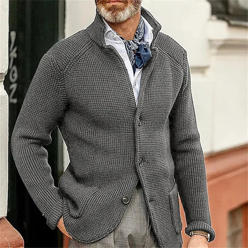 POWQUE Urban Military Green Sweater Coat Men Casual - POWQUE URBAN STYLE