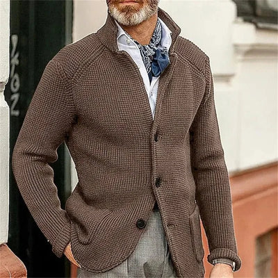 POWQUE Urban Military Green Sweater Coat Men Casual - POWQUE URBAN STYLE
