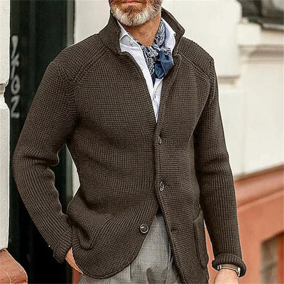 POWQUE Urban Military Green Sweater Coat Men Casual - POWQUE URBAN STYLE