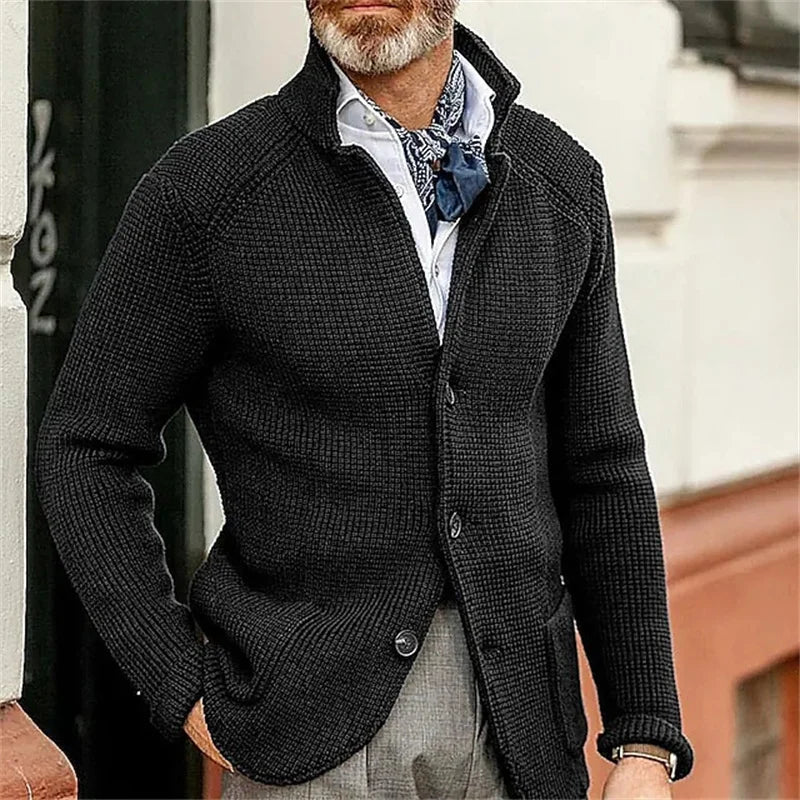 POWQUE Urban Military Green Sweater Coat Men Casual - POWQUE URBAN STYLE