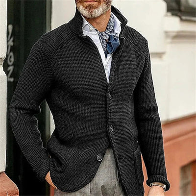 POWQUE Urban Military Green Sweater Coat Men Casual - POWQUE URBAN STYLE