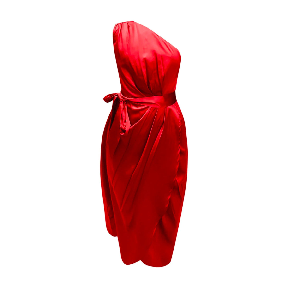 POWQUE Urban Ruffle Shoulder Evening Dress - POWQUE URBAN STYLE