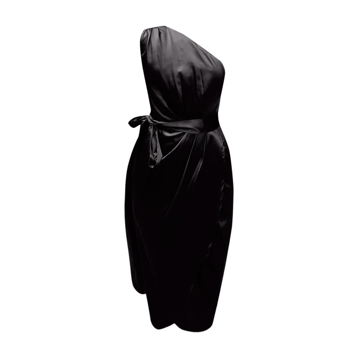 POWQUE Urban Ruffle Shoulder Evening Dress - POWQUE URBAN STYLE