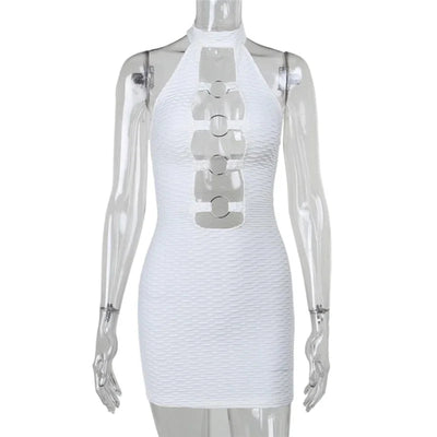POWQUE Urban Sexy Halter Dress for Women - Bold Style - POWQUE URBAN STYLE