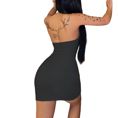 POWQUE Urban Sexy Halter Dress for Women - Bold Style - POWQUE URBAN STYLE