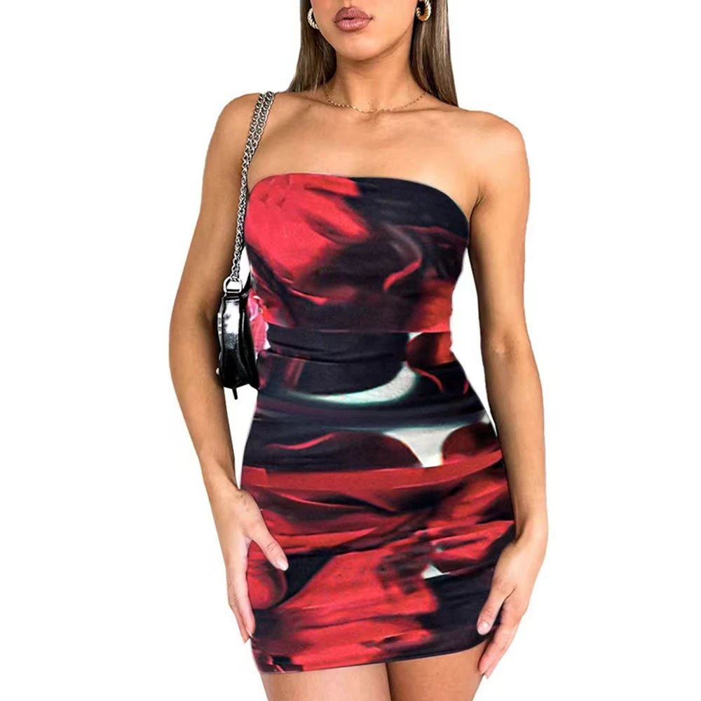 POWQUE Urban Slimming Tube Top Dress - Bold Streetwear - POWQUE URBAN STYLE