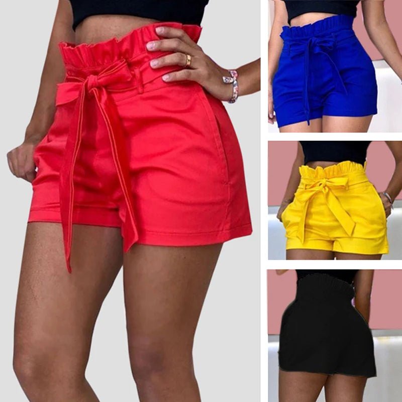 POWQUE URBAN STYLE 5XL High Waist Summer Shorts Women - POWQUE URBAN STYLE