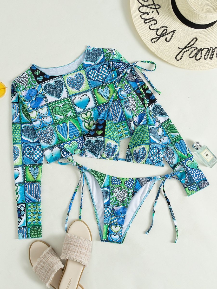 POWQUE URBAN STYLE Chic Split Bikini Swimwear for Women - POWQUE URBAN STYLE