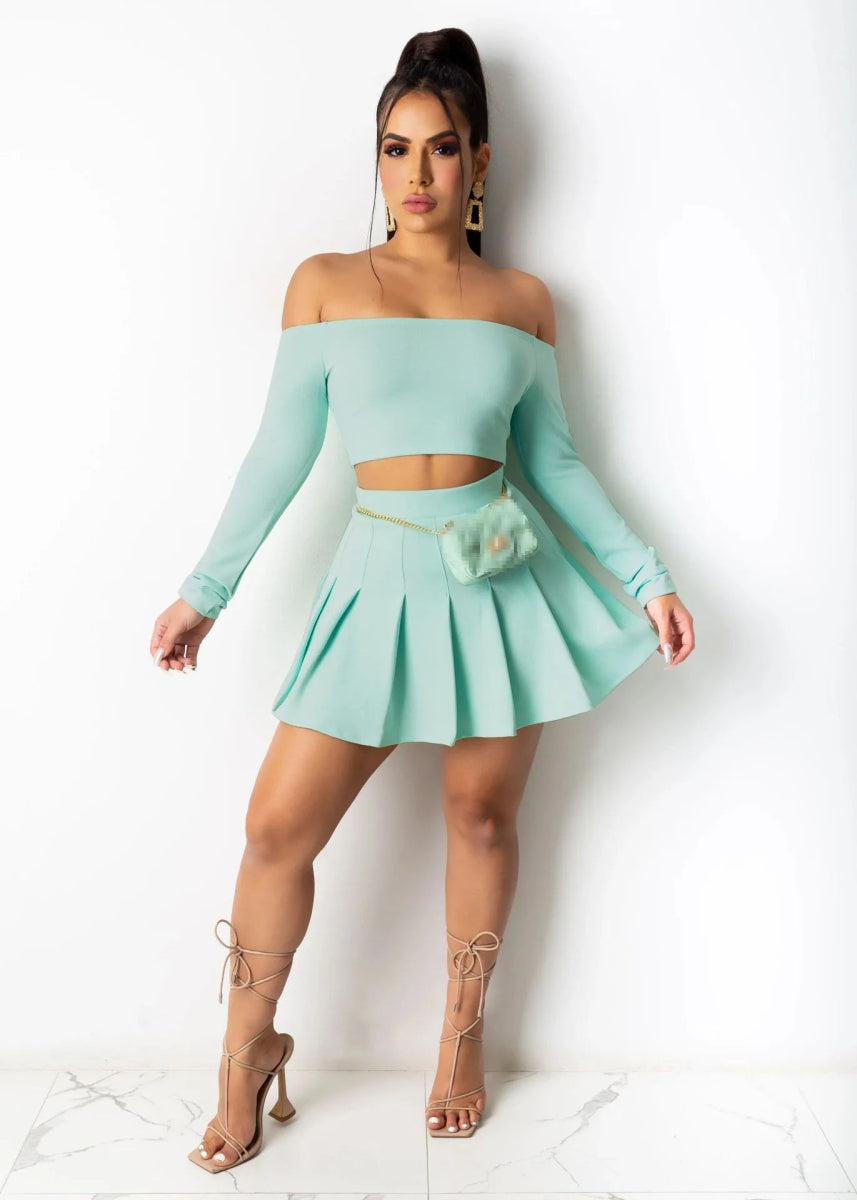 POWQUE URBAN STYLE Chic Two Piece Summer Set for Women - POWQUE URBAN STYLE