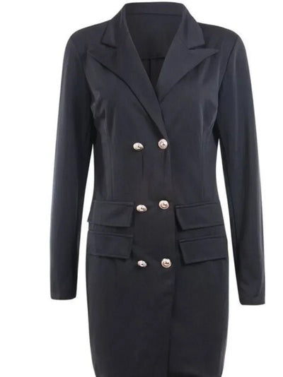 POWQUE URBAN STYLE Chic Women's Blazer Dress - POWQUE URBAN STYLE