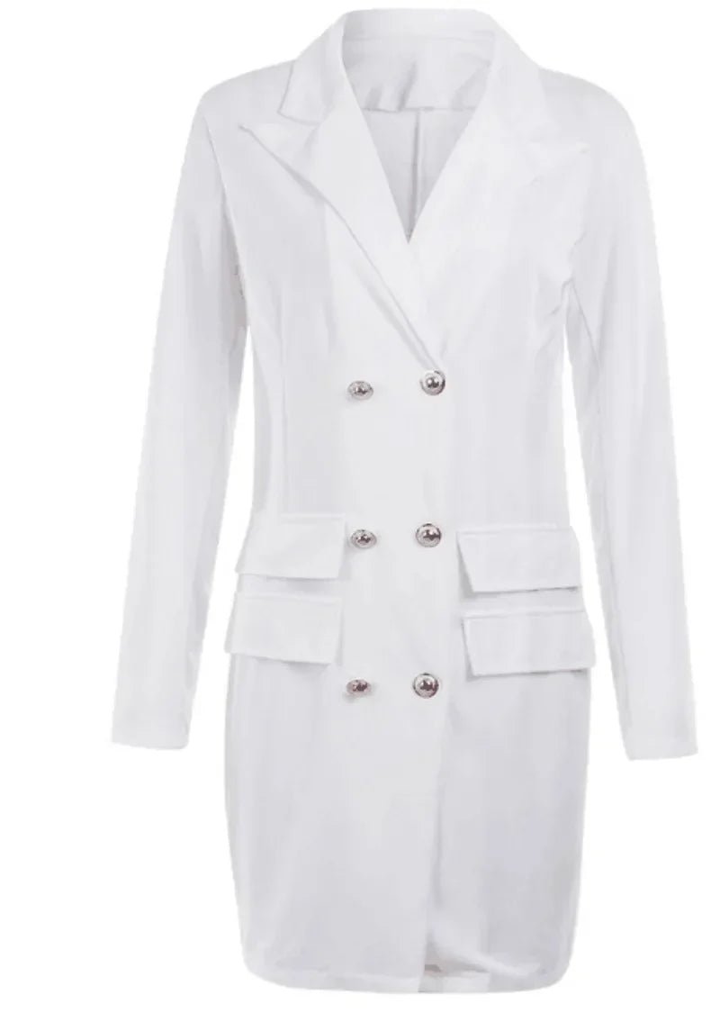 POWQUE URBAN STYLE Chic Women's Blazer Dress - POWQUE URBAN STYLE