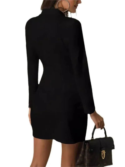 POWQUE URBAN STYLE Chic Women's Blazer Dress - POWQUE URBAN STYLE