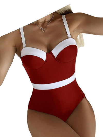 POWQUE URBAN STYLE Curvy Push Up One Piece Swimsuit - POWQUE URBAN STYLE