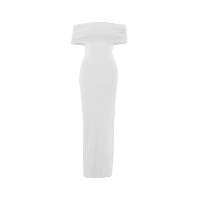 POWQUE URBAN STYLE Elegant High Split Backless Maxi Dress - POWQUE URBAN STYLE