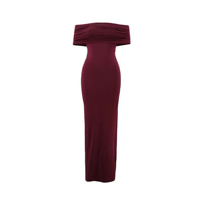 POWQUE URBAN STYLE Elegant High Split Backless Maxi Dress - POWQUE URBAN STYLE
