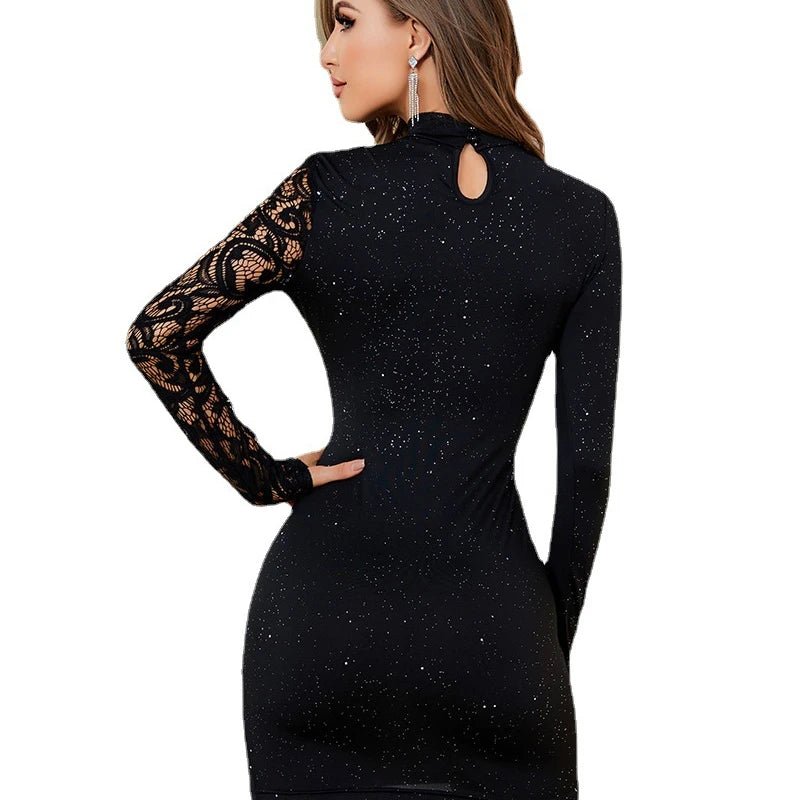 POWQUE URBAN STYLE Elegant Lace Bodycon Dress - POWQUE URBAN STYLE
