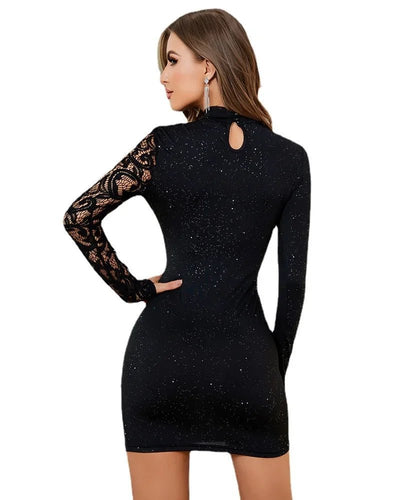 POWQUE URBAN STYLE Elegant Lace Bodycon Dress - POWQUE URBAN STYLE