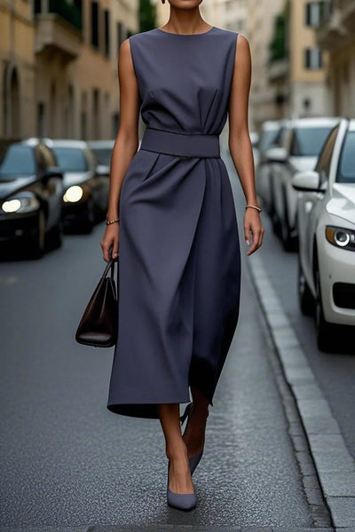 POWQUE URBAN STYLE Elegant Sleeveless Summer Dress - POWQUE URBAN STYLE