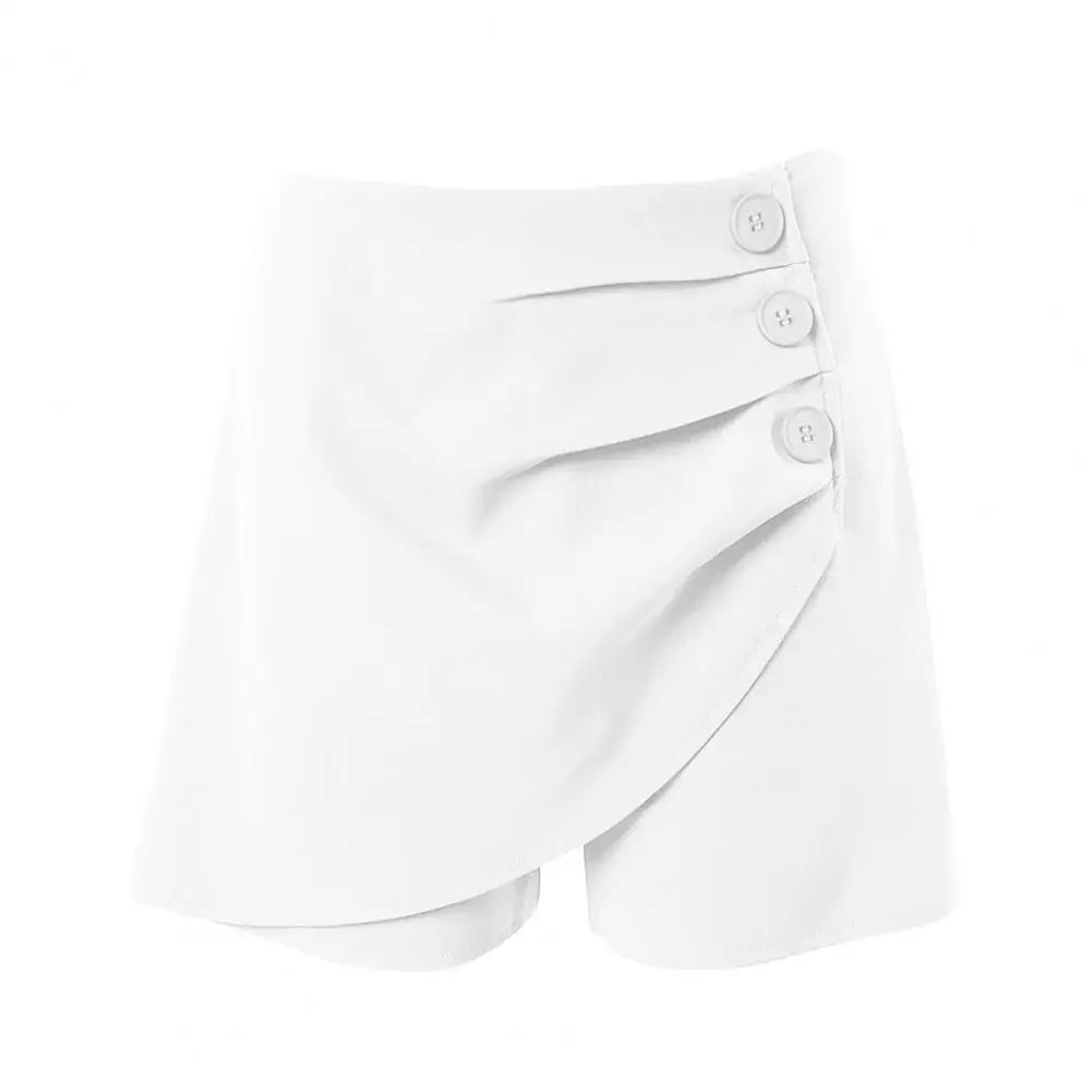POWQUE URBAN STYLE High Waist Asymmetric Shorts - POWQUE URBAN STYLE
